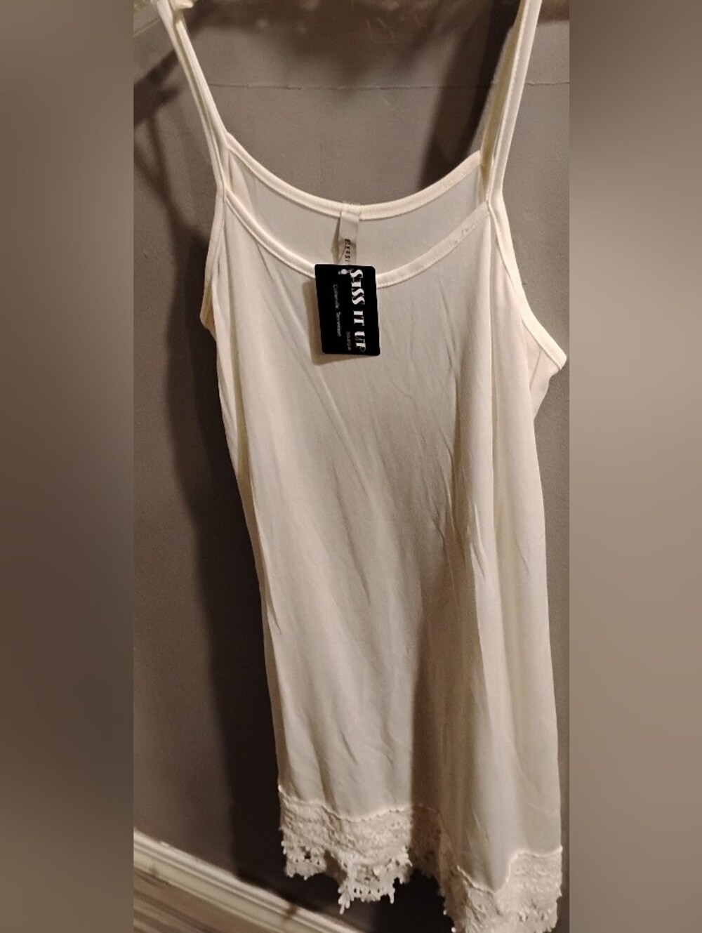 Sass It Up Laced Bottom White Dress